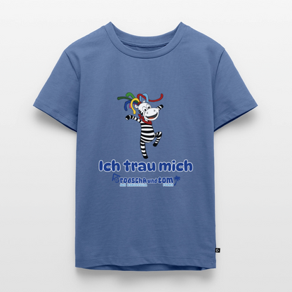 Ich trau mir - Kinder T-Shirt aus Bio-Baumwolle - Taubenblau