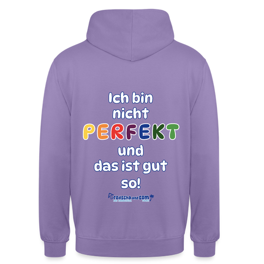 Ich bin nicht perfekt - Unisex Hoodie - Lavendel
