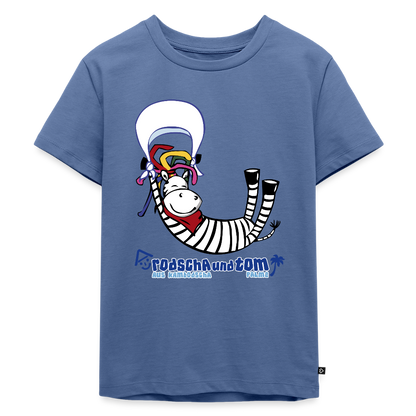 Rastazebra ZeRa - Kinder T-Shirt aus Bio-Baumwolle - Taubenblau
