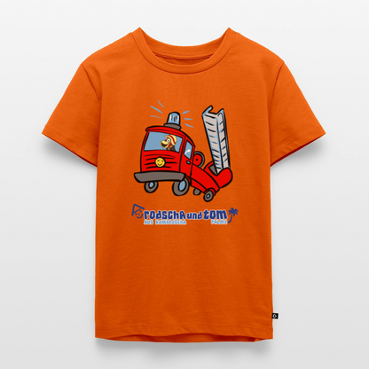 Feuerwehr - Kinder T-Shirt aus Bio-Baumwolle - Orange 