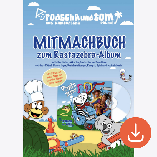 Mitmachbuch für Kinder ab 3 zum Rastazebra-Album | 144 Seiten | eBook