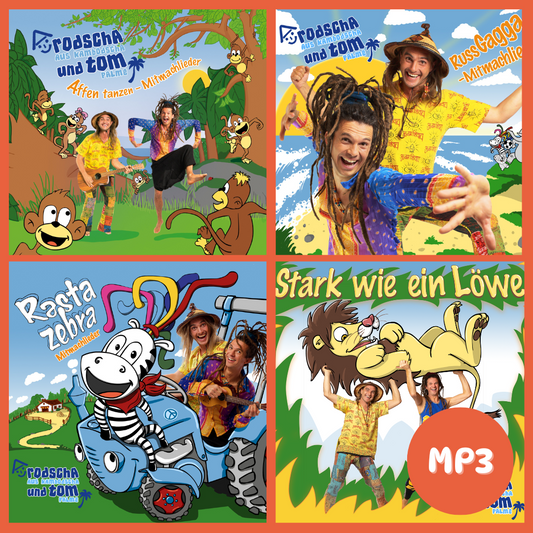 4 Kinderlieder CDs im Sparpaket - Mitmachlieder als MP3 Download
