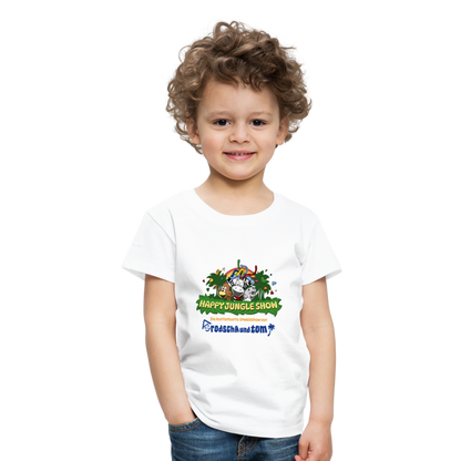 Rodscha und Tom - HAPPY JUNGLE SHOW - Kinder Premium T-Shirt - weiß