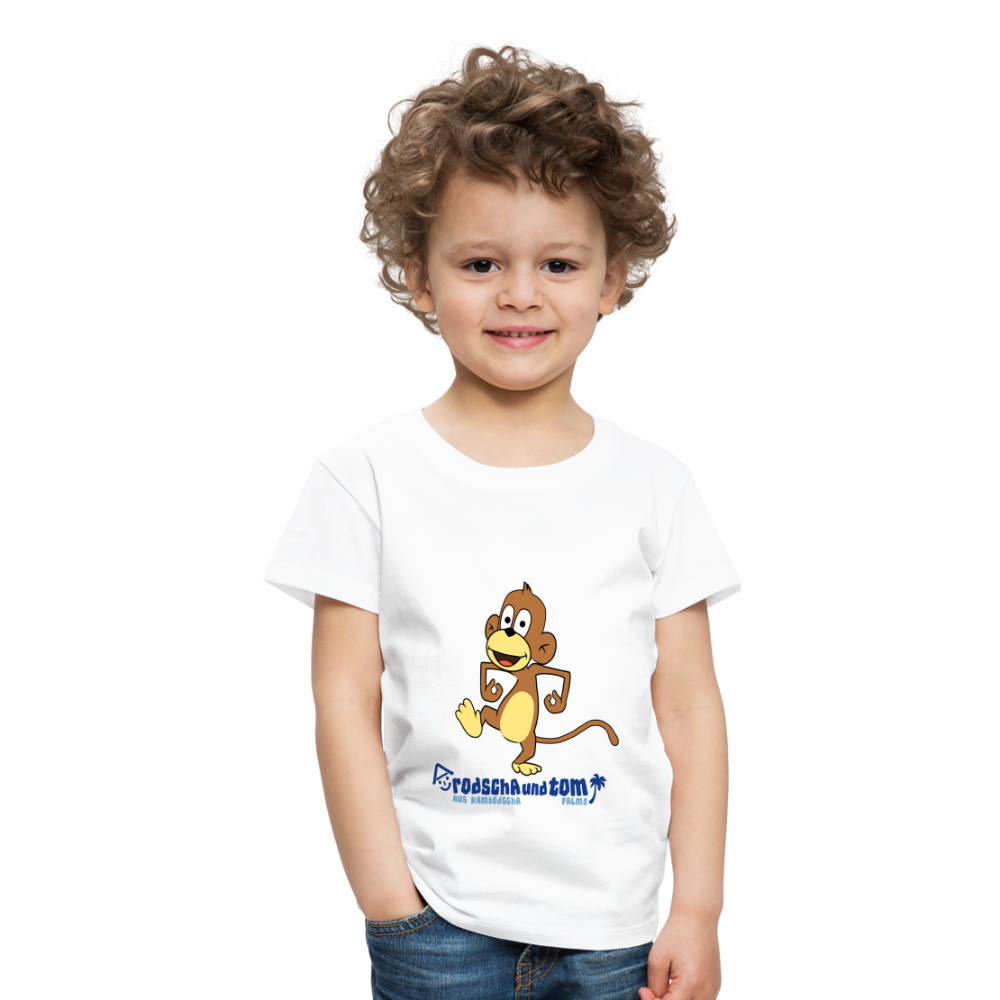 Rodscha und Tom - Affe - Kinder Premium T-Shirt - weiß