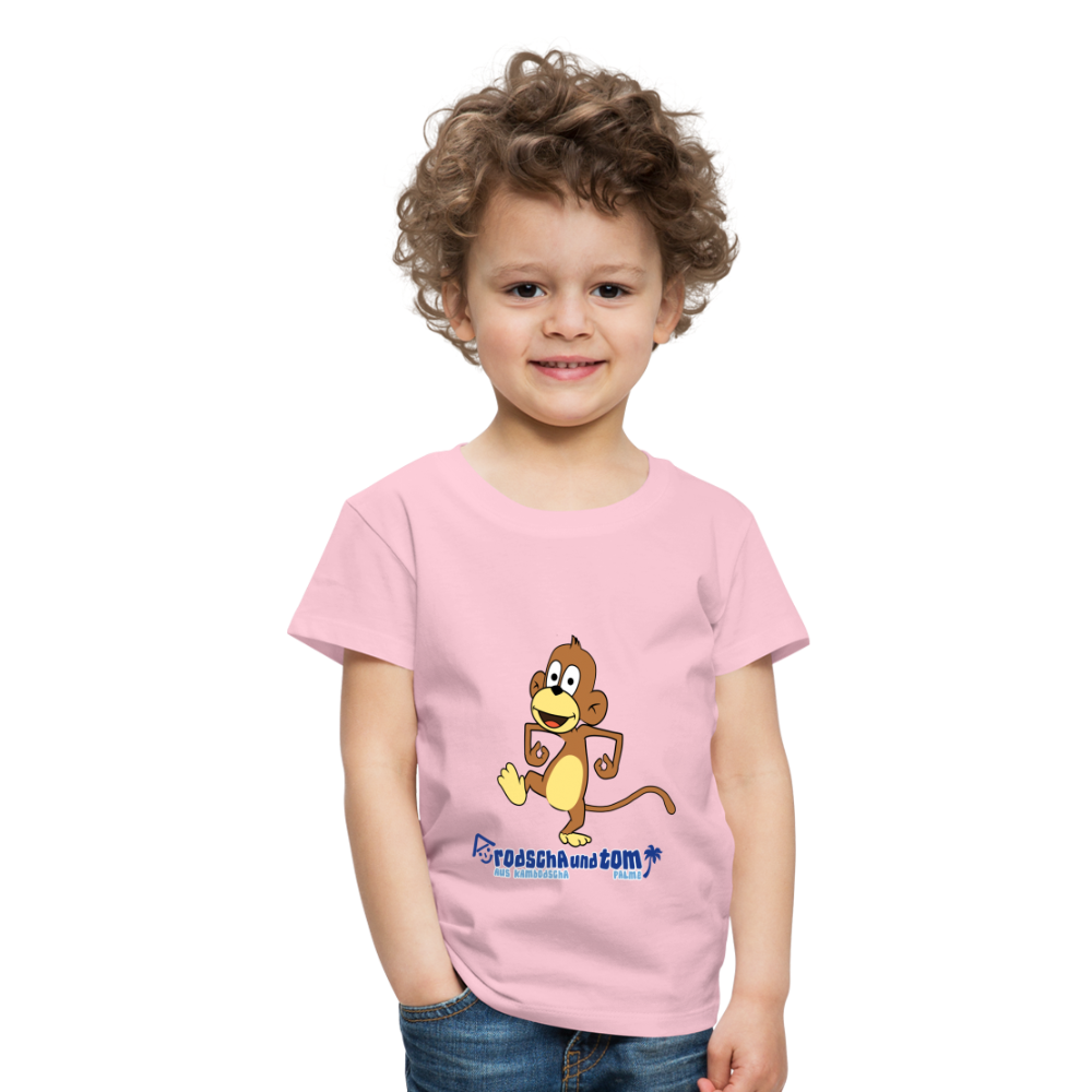Rodscha und Tom - Affe - Kinder Premium T-Shirt - Hellrosa