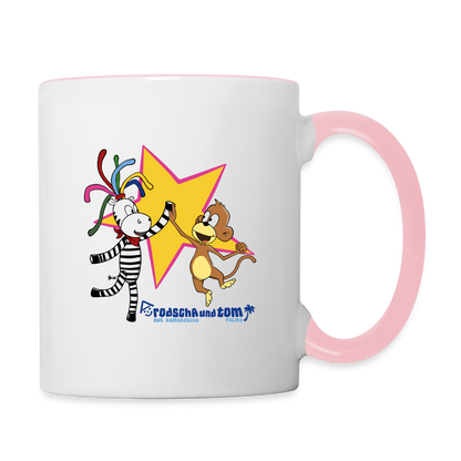 Beste Freunde - Kinder Tasse zweifarbig - Weiß/Pink