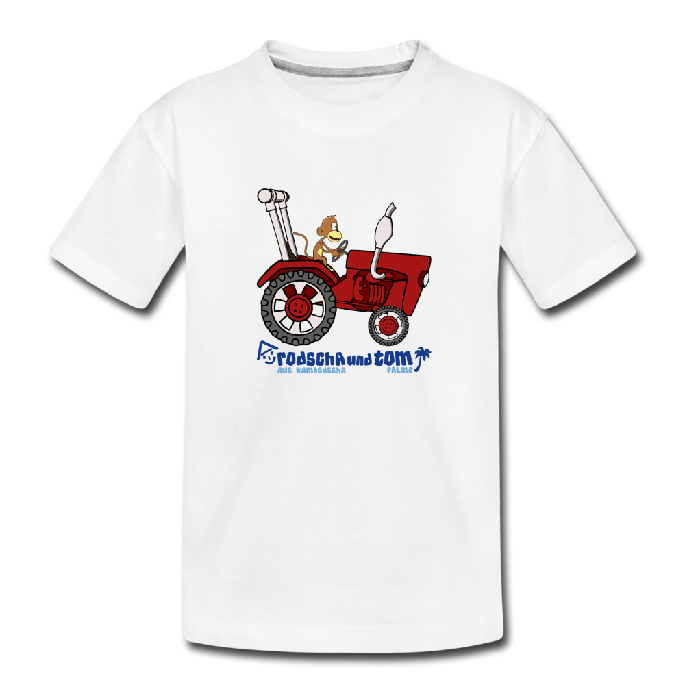 Rodscha und Tom Bulldog - Kinder Premium T-Shirt - Weiß