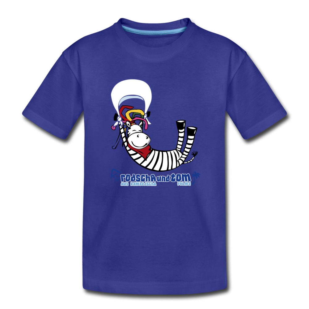 Rodscha und Tom - Rastazebra ZeRa - Premium-Shirt für Kinder - Königsblau