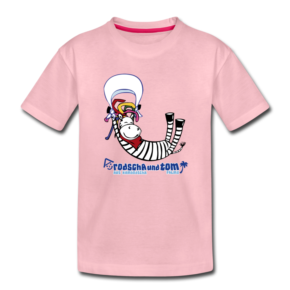 Rodscha und Tom - Rastazebra ZeRa - Premium-Shirt für Kinder - Hellrosa