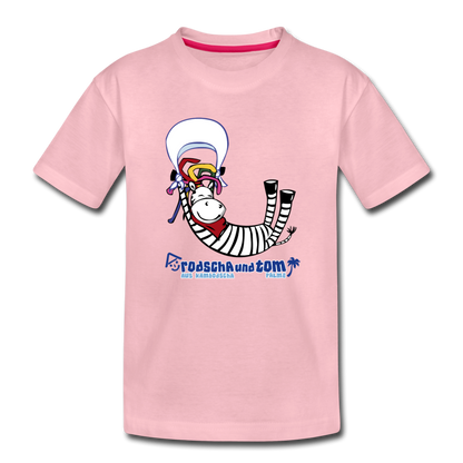 Rodscha und Tom - Rastazebra ZeRa - Premium-Shirt für Kinder - Hellrosa