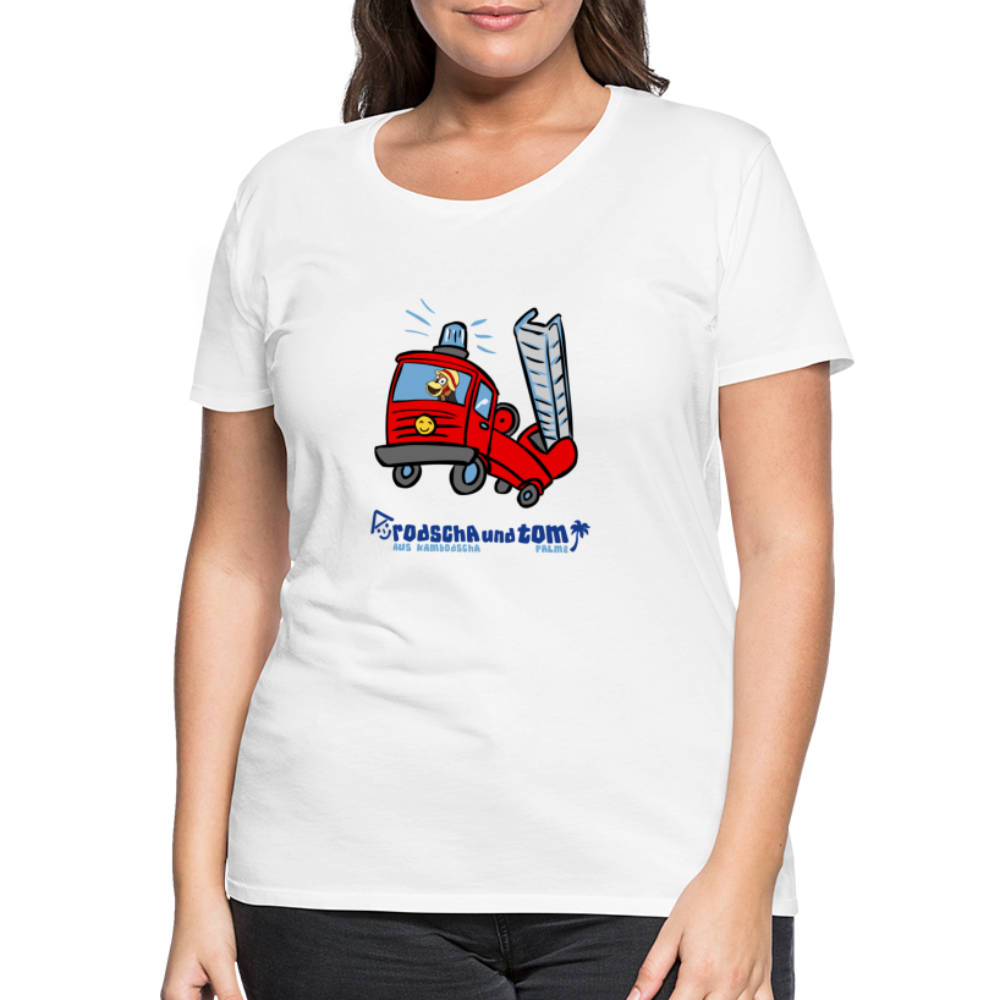 Rodscha und Tom - Feuerwehr - Frauen Premium T-Shirt - Weiß