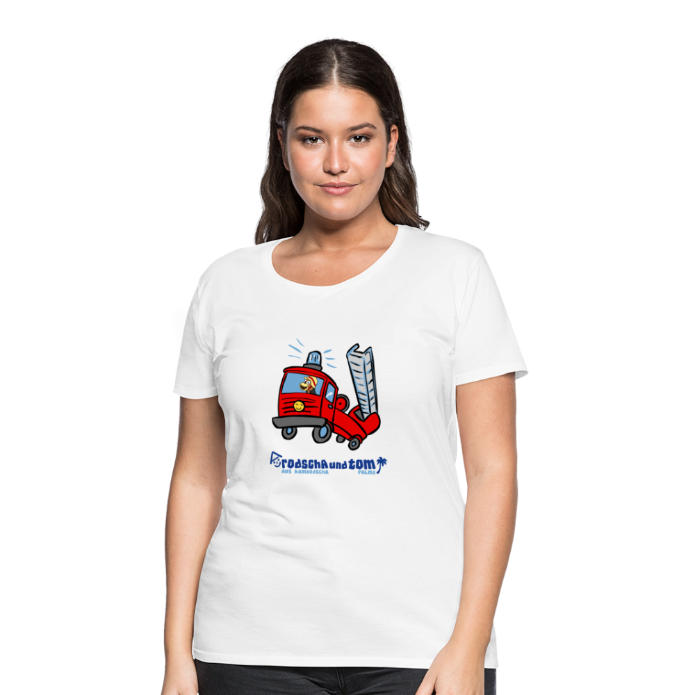 Rodscha und Tom - Feuerwehr - Frauen Premium T-Shirt - Weiß