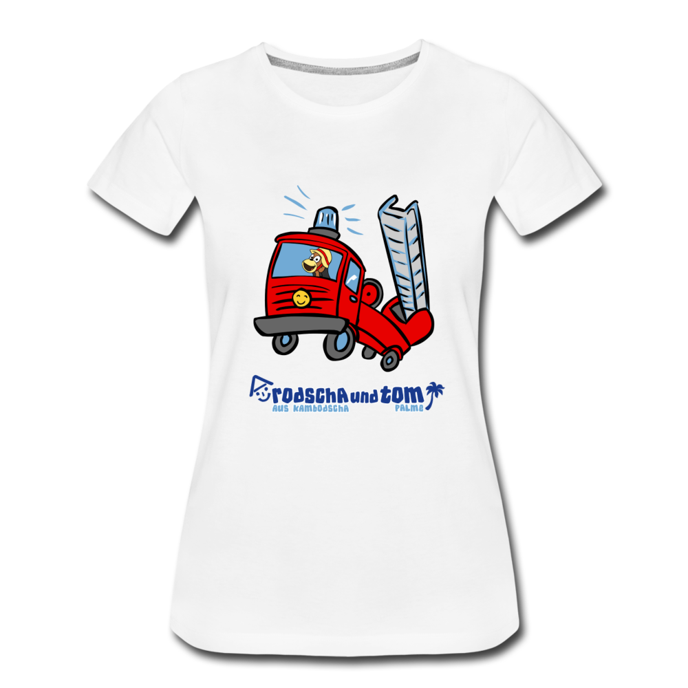 Rodscha und Tom - Feuerwehr - Frauen Premium T-Shirt - Weiß