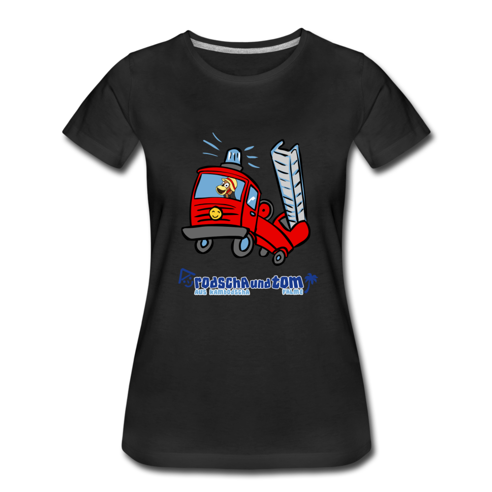 Rodscha und Tom - Feuerwehr - Frauen Premium T-Shirt - Schwarz