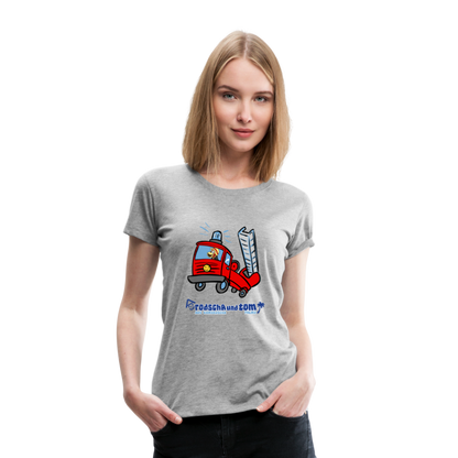 Rodscha und Tom - Feuerwehr - Frauen Premium T-Shirt - Grau meliert