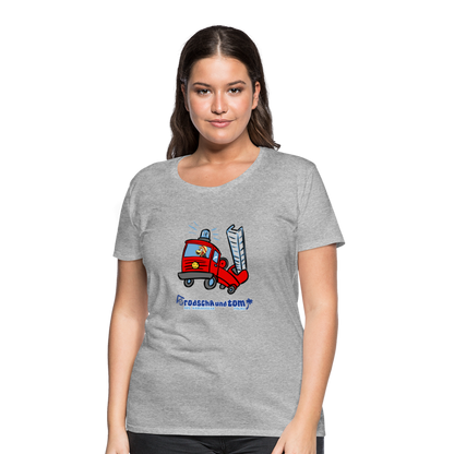 Rodscha und Tom - Feuerwehr - Frauen Premium T-Shirt - Grau meliert
