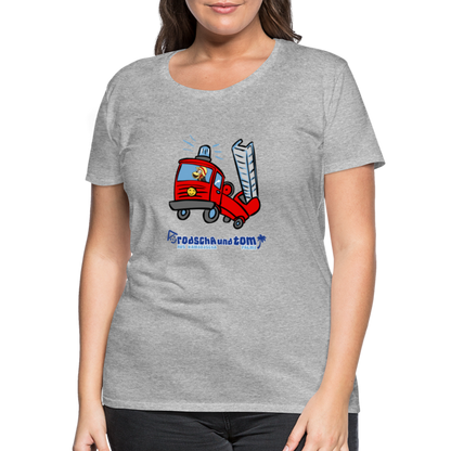 Rodscha und Tom - Feuerwehr - Frauen Premium T-Shirt - Grau meliert