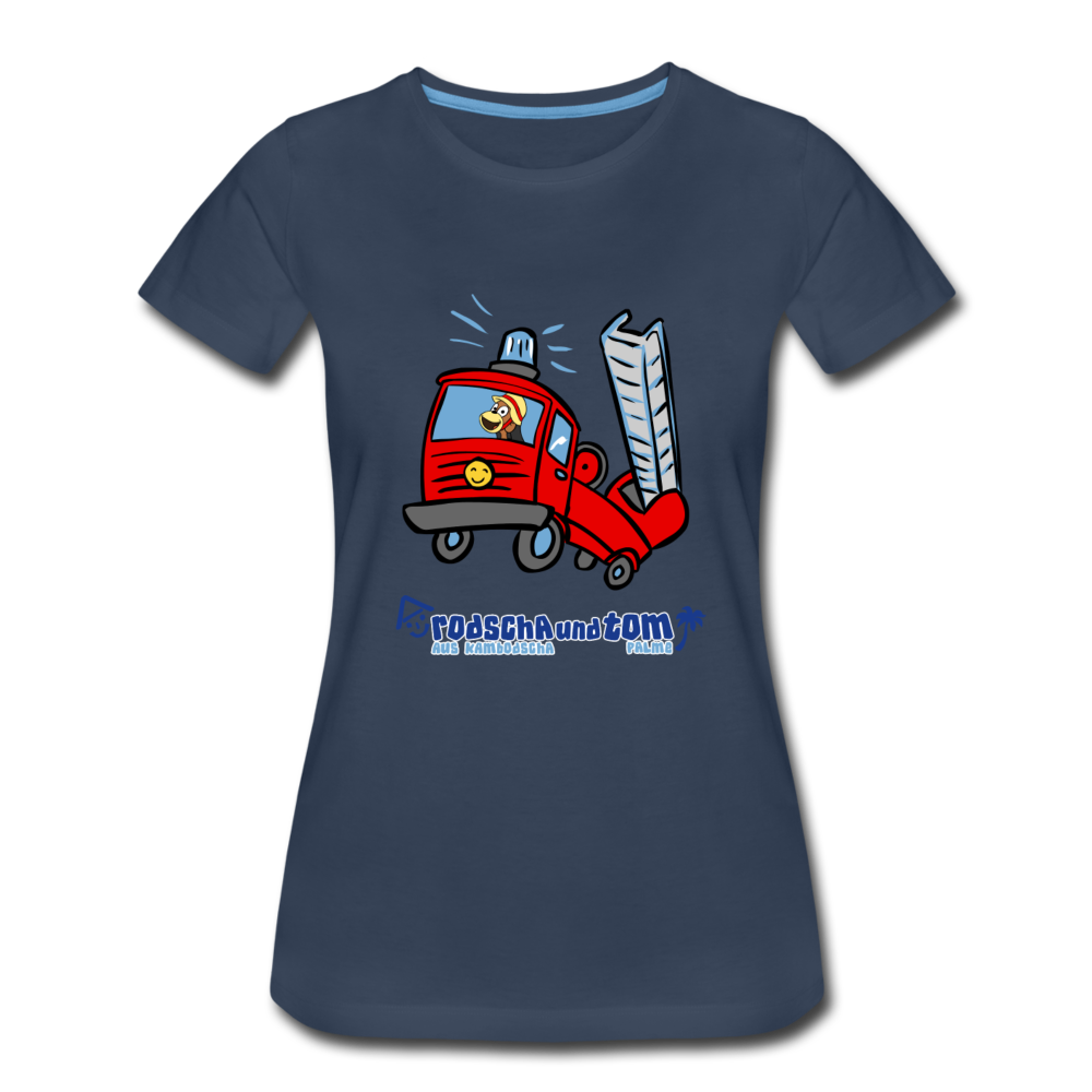 Rodscha und Tom - Feuerwehr - Frauen Premium T-Shirt - Navy