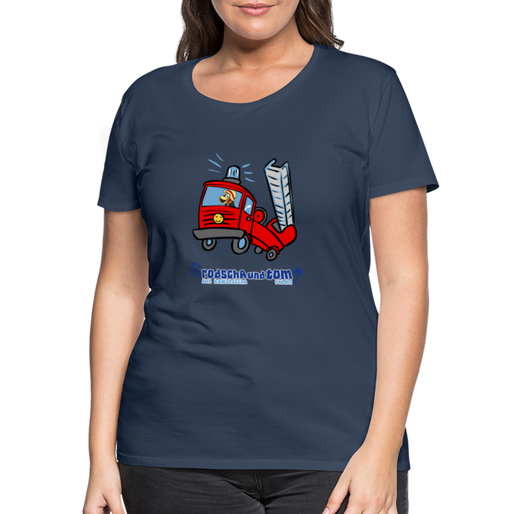 Rodscha und Tom - Feuerwehr - Frauen Premium T-Shirt - Navy