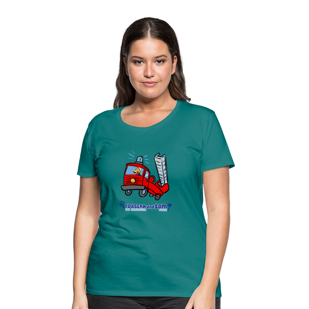 Rodscha und Tom - Feuerwehr - Frauen Premium T-Shirt - Divablau