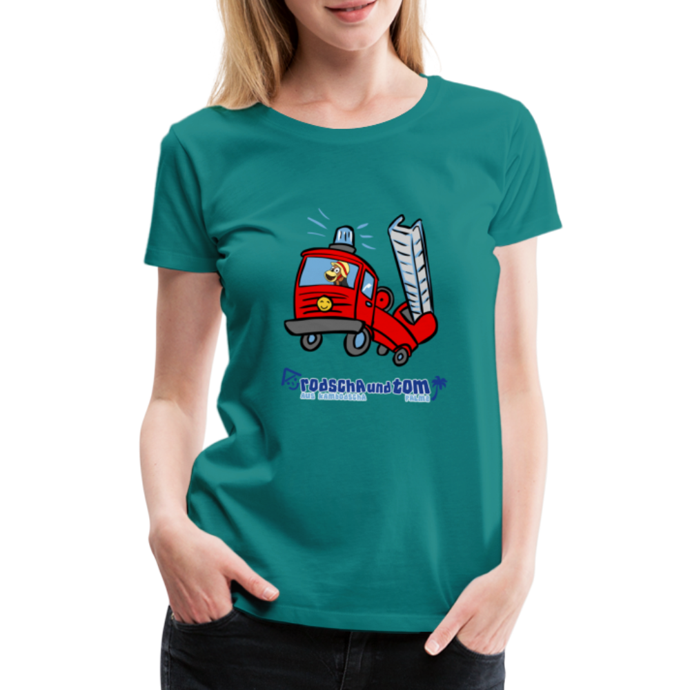 Rodscha und Tom - Feuerwehr - Frauen Premium T-Shirt - Divablau