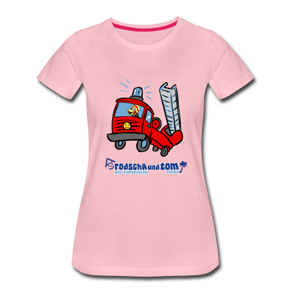 Rodscha und Tom - Feuerwehr - Frauen Premium T-Shirt - Hellrosa