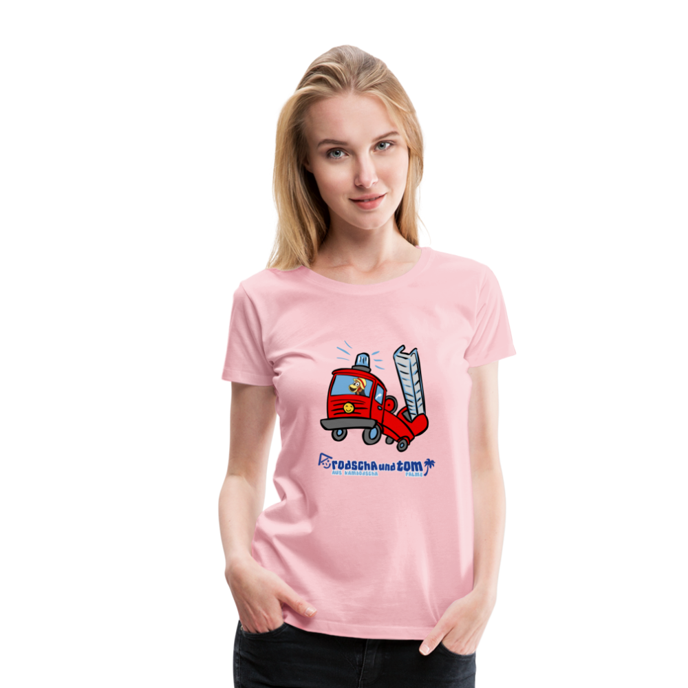 Rodscha und Tom - Feuerwehr - Frauen Premium T-Shirt - Hellrosa