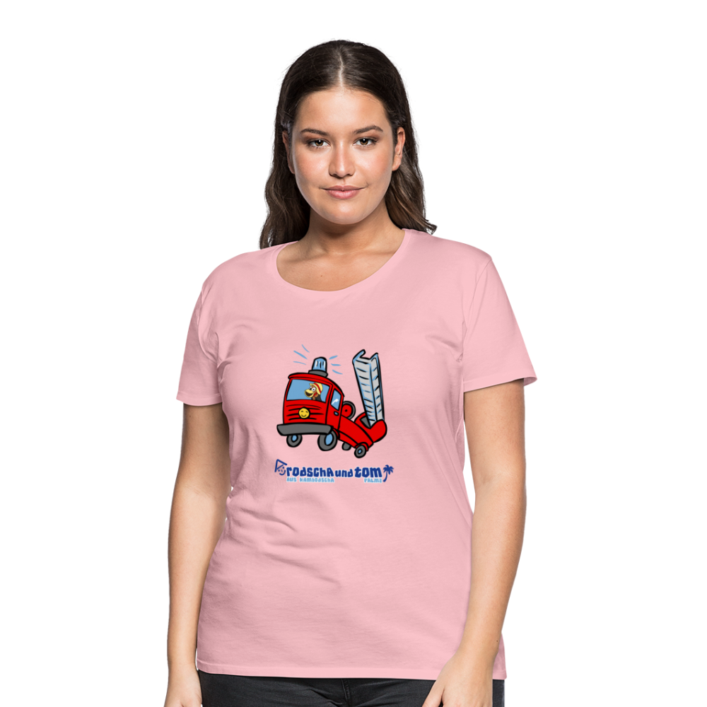 Rodscha und Tom - Feuerwehr - Frauen Premium T-Shirt - Hellrosa