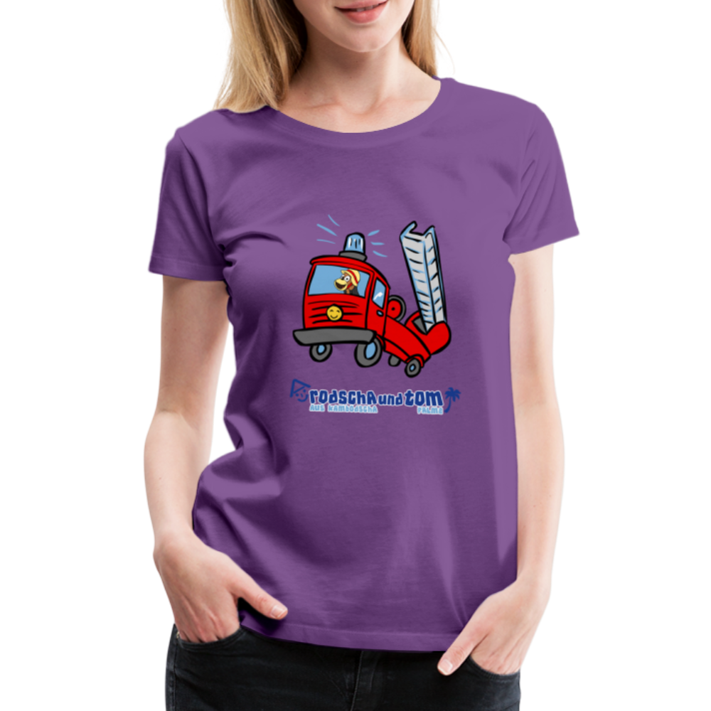 Rodscha und Tom - Feuerwehr - Frauen Premium T-Shirt - Lila