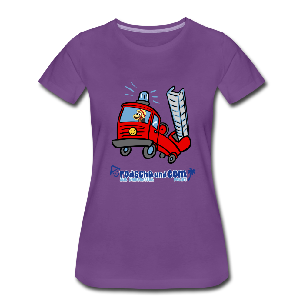 Rodscha und Tom - Feuerwehr - Frauen Premium T-Shirt - Lila