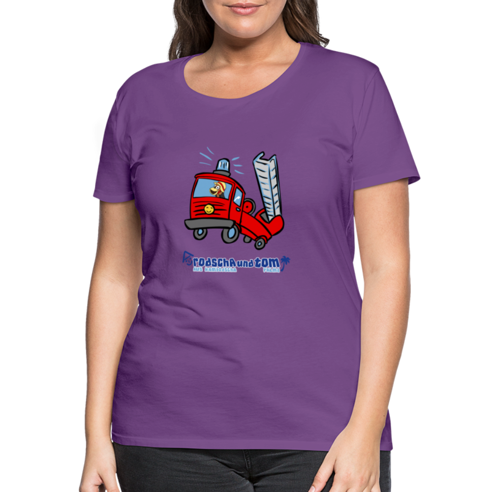 Rodscha und Tom - Feuerwehr - Frauen Premium T-Shirt - Lila