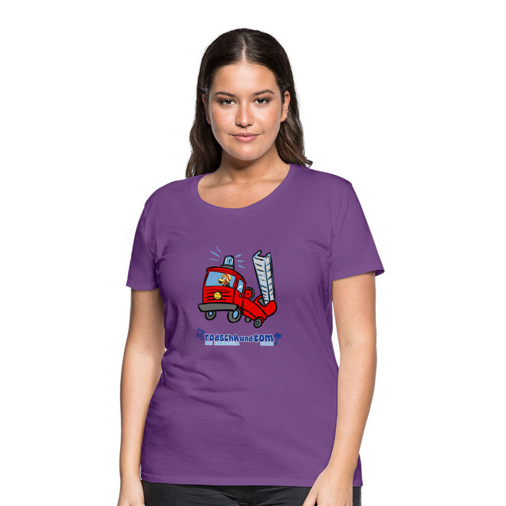 Rodscha und Tom - Feuerwehr - Frauen Premium T-Shirt - Lila