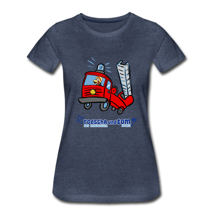 Rodscha und Tom - Feuerwehr - Frauen Premium T-Shirt - Blau meliert