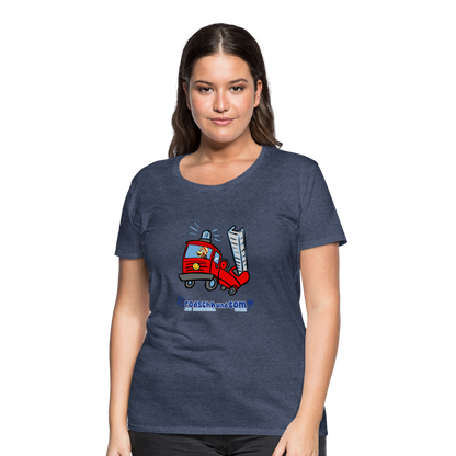 Rodscha und Tom - Feuerwehr - Frauen Premium T-Shirt - Blau meliert
