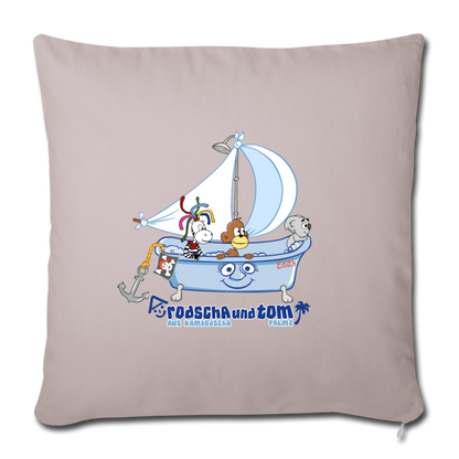 Rodscha und Tom - Badewanne Edith - Sofakissen mit Füllung 44 x 44 cm - helles Taupe